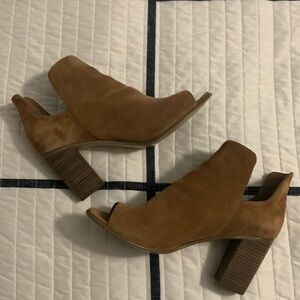 Open Toe Suede Madden Booties